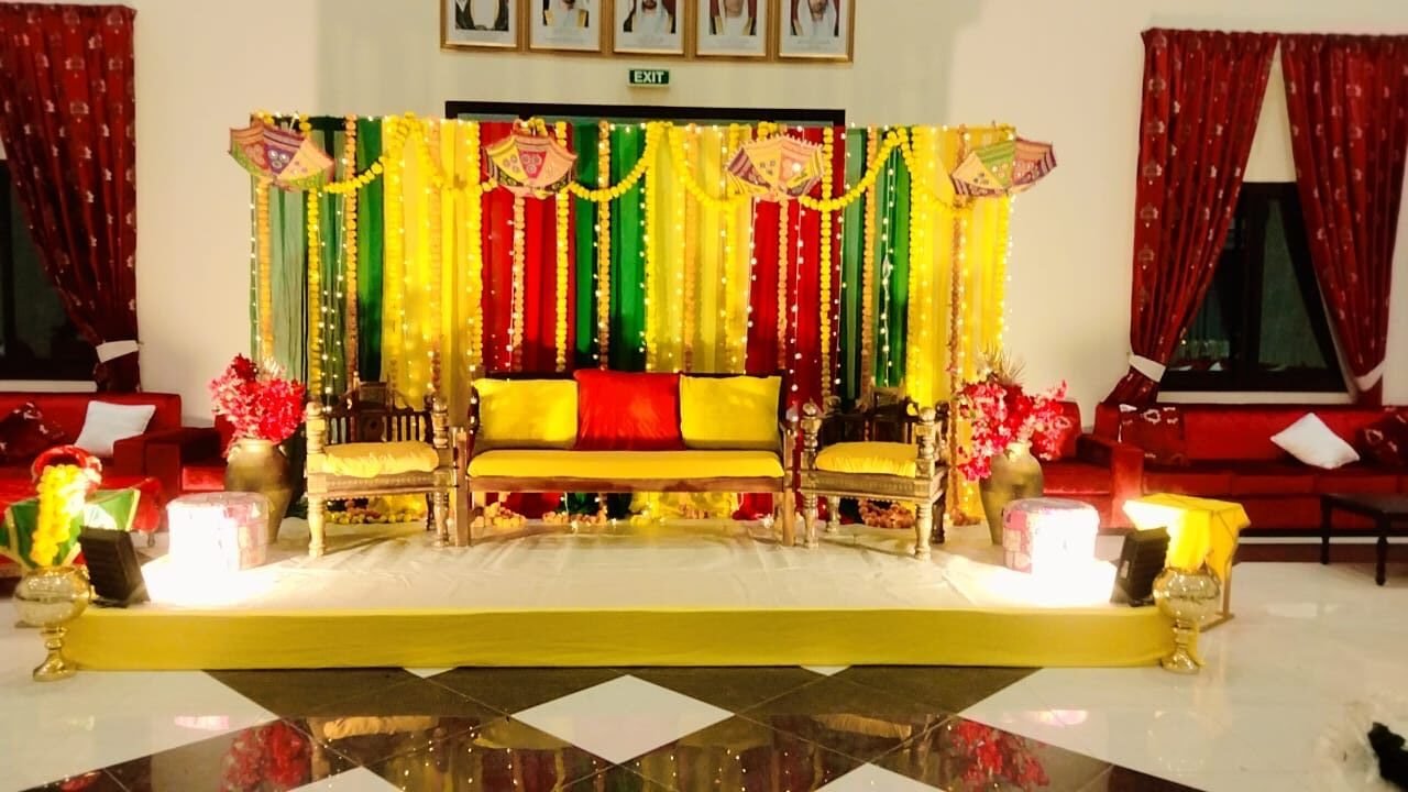 Mehndi event stage Dubai