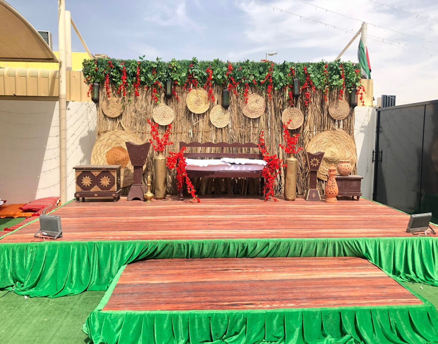 Elegant VIP Stage Backdrop UAE