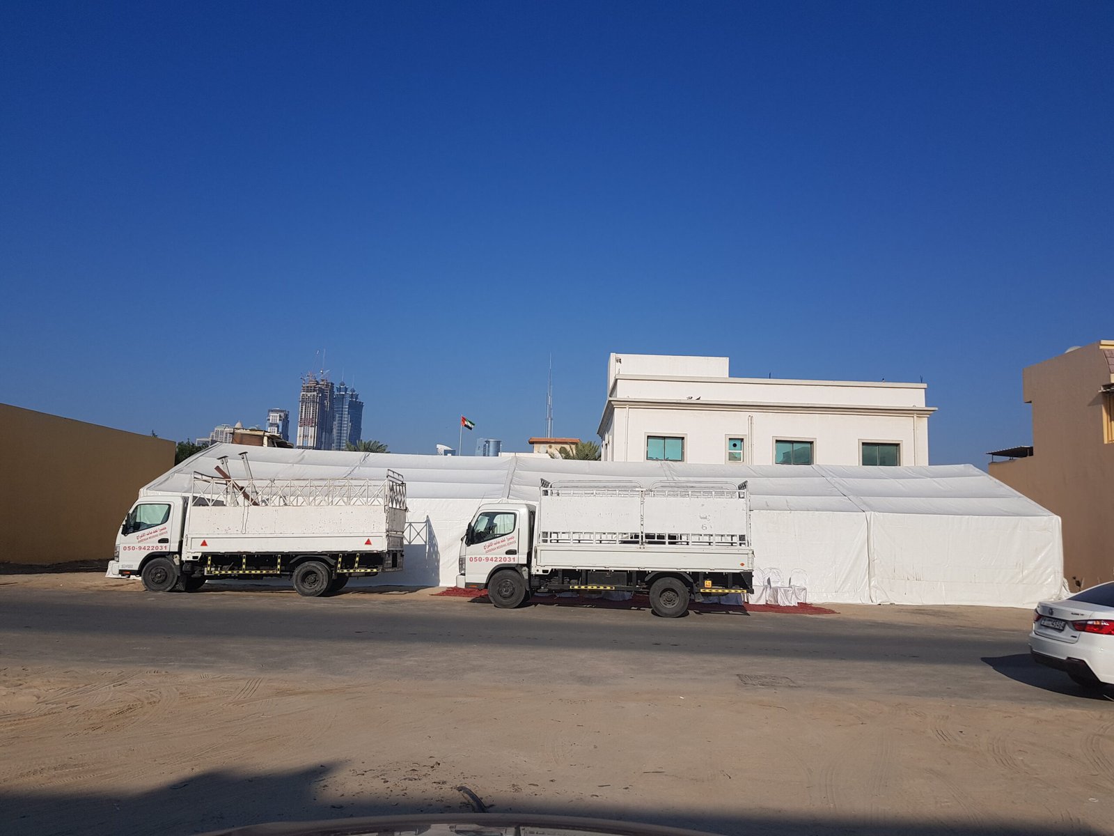 Outdoor tent setup UAE