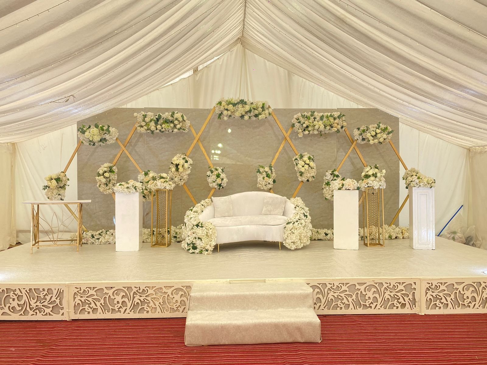 Elegant engagement stage Sharjah