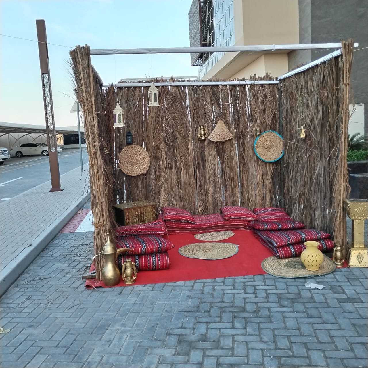 Cultural Aresh tent setup in UAE